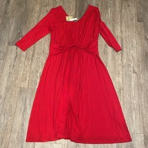 Comfy USA red XL v neck dress